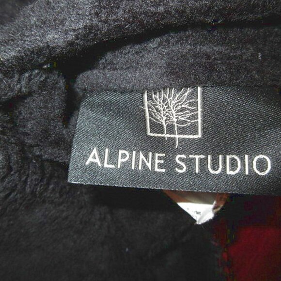 90s VTG Reversible Fleece Coat Size M High Pile Reindeer Toggle Hood Snowflakes - Picture 6 of 12